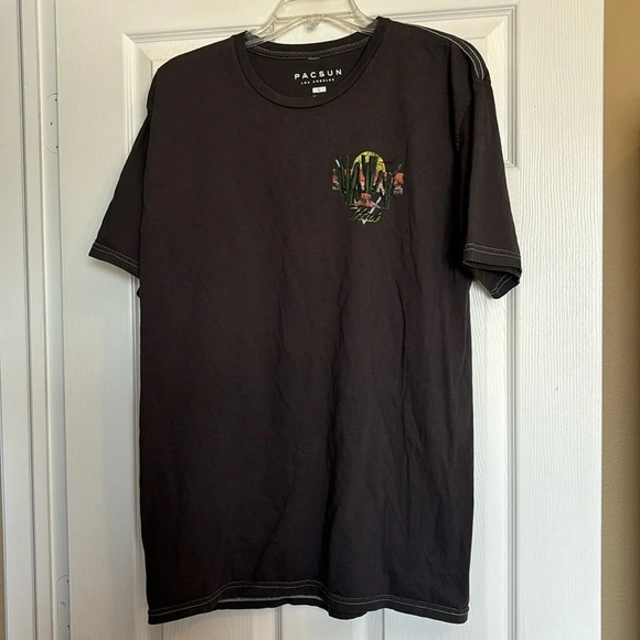 Pacsun men’s black short sleeve graphic t-shirt size large - Picture 1 of 8